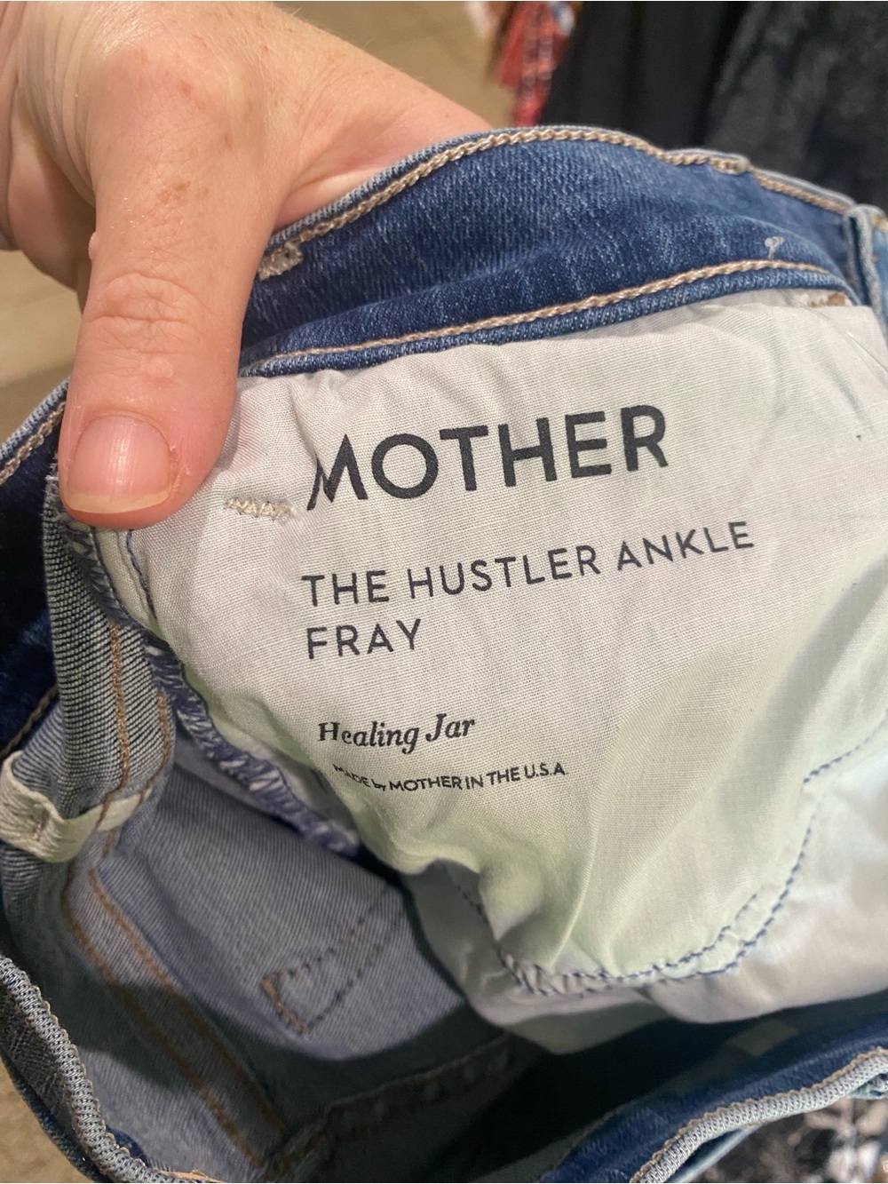 Mother The Hustler Ankle Fray Jeans In Healing Jar Wash High Rise Size 26 - Picture 13 of 15